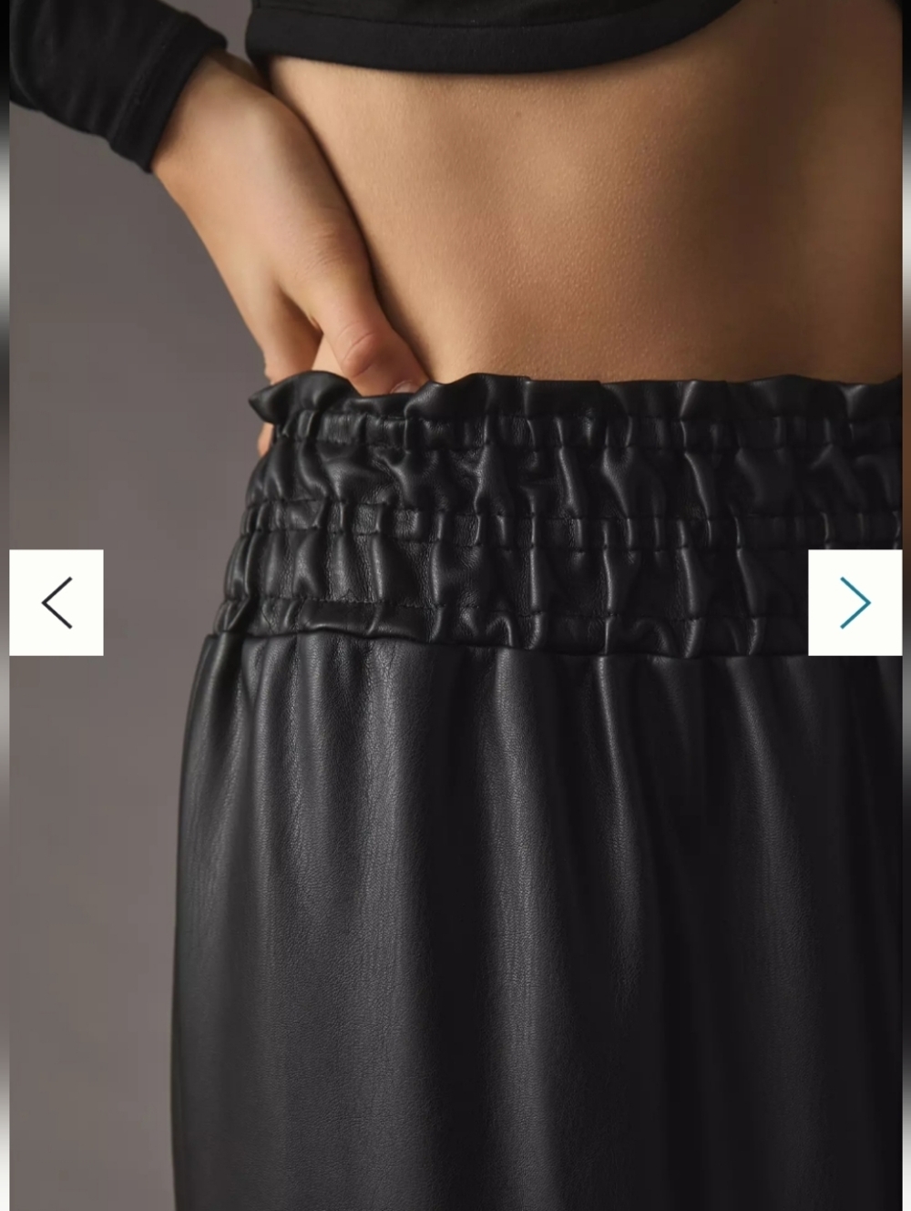 Anthropologie The Somerset Maxi Skirt: Faux Leather Edition Sz M - Picture 3 of 12